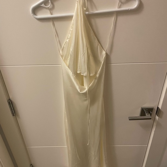 White halter neck slip dress NWOT - Picture 3 of 5